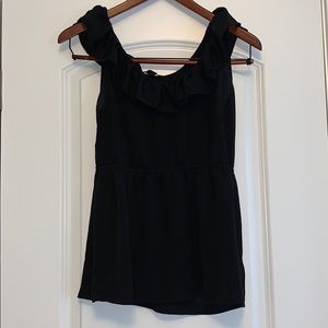 Black peplum top